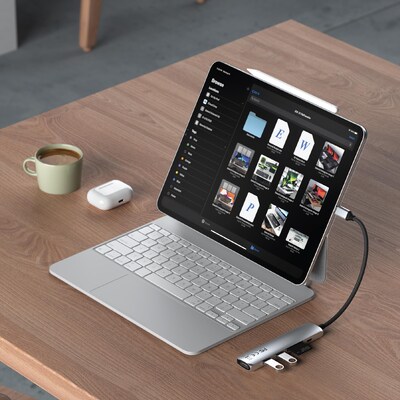 Satechi Slim 6-in-1 6-Port USB-C Hub, Silver (ST-P6SS)