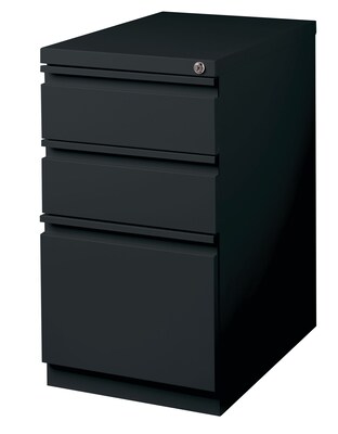 Quill Brand® 3-Drawer Vertical File Cabinet, Locking, Letter, Black, 19.88D (24874D)