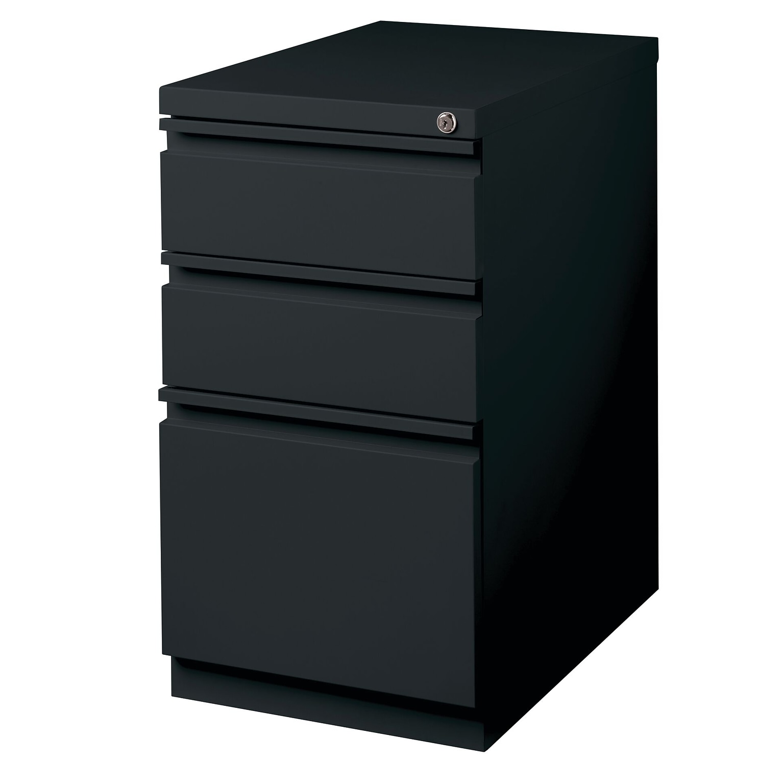 Quill Brand® 3-Drawer Vertical File Cabinet, Locking, Letter, Black, 19.88D (24874D)