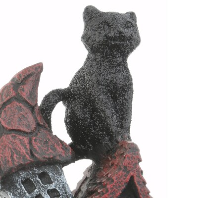 National Tree Company 7" Black Cats Haunted House with LED Light (PG11-FJ80463-1)
