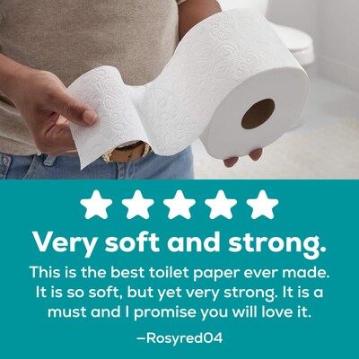 Angel Soft & Strong Mega Toilet Paper, 2-ply, White, 320 Sheets/Roll, 16 Rolls/Case (79423)