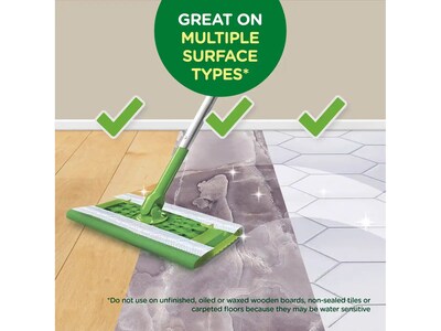 Swiffer Sweeper Wet Mopping Pad Refill, Fresh Scent, White, 24/Pack, 6 Packs/Carton (35155)