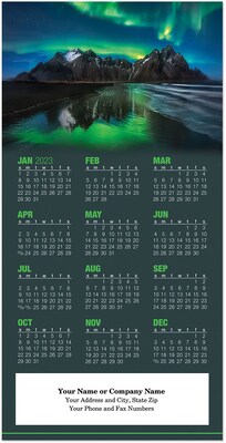 Custom Northern Lights Tri-Fold Calendar Card