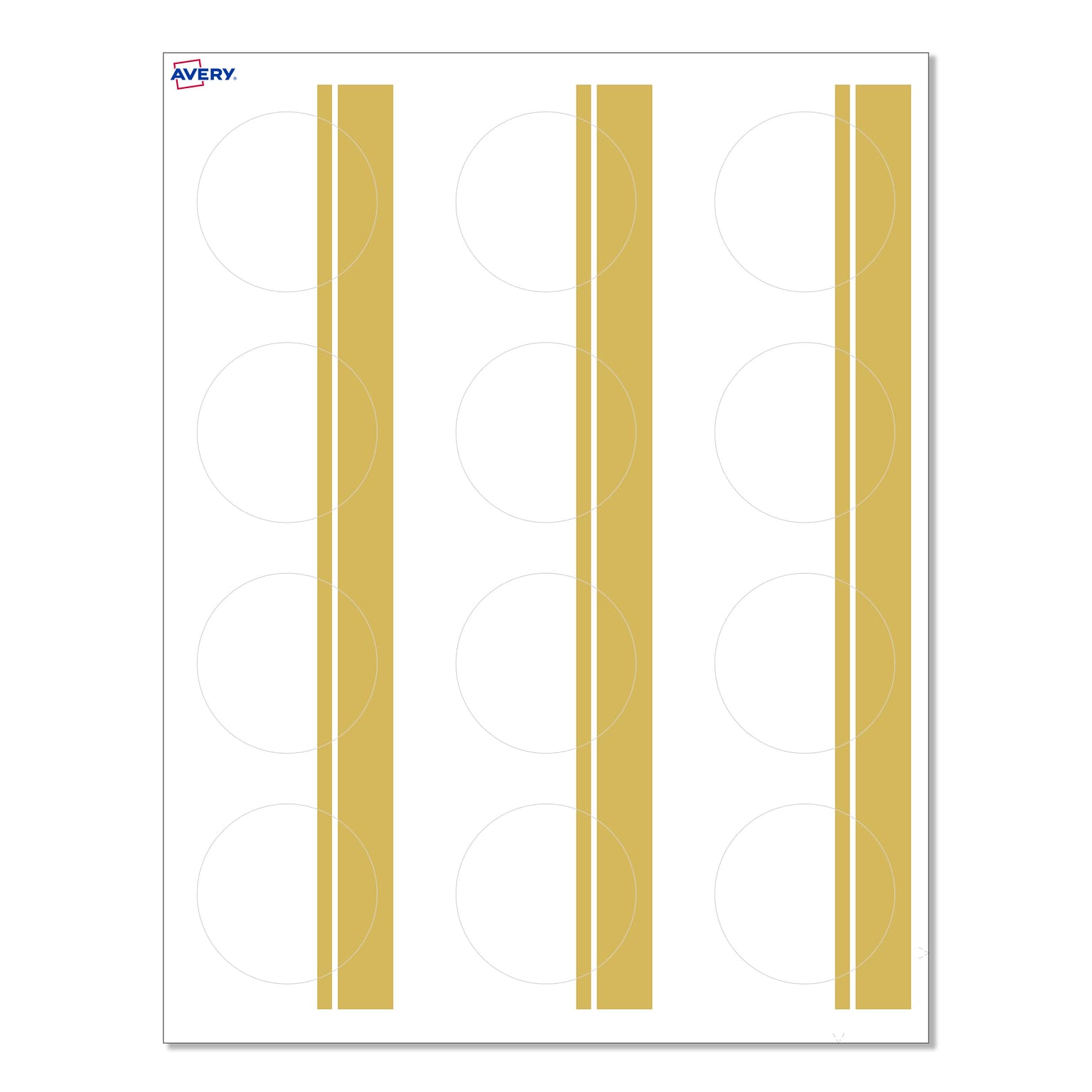 Avery Double-Dipped Gold Edge Matte Blank Card, White, 120/Pack (S00-D22)