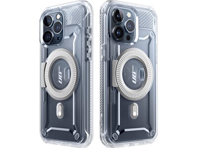 SUPCASE Unicorn Beetle PRO MAG Rugged Case for iPhone 15 Pro, Shock-Absorbing, Clear (SUP-iPhone2023Pro-6.1-MagPro-SP-Clear)