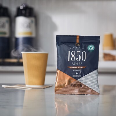 1850 Pioneer Blend Ground Coffee Fraction Pack, Medium Roast, 2.5 oz., 24/Carton (SMU21511)