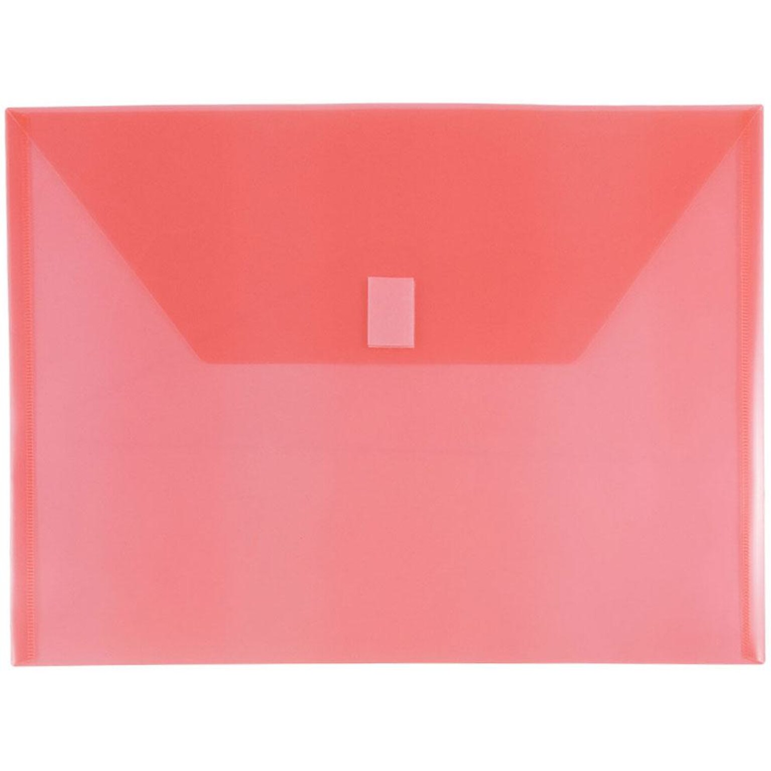JAM Paper Premium Plastic Document File, Letter, Red, 3/Pack (218V0REX3)