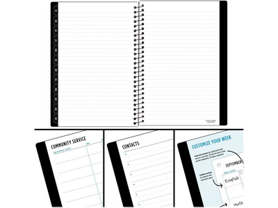 2024-2025 Five Star 5.5" x 8.5" Academic Weekly & Monthly Customizable Planner, Poly Cover, Assorted Colors (CAW451-00-25)