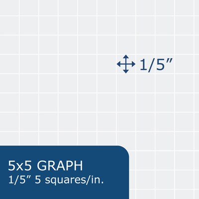 Whitelines 1-Subject Computation Notebooks, 8.5" x 11", Graph Ruled, 70 Sheets, White, 12/Case (17001)