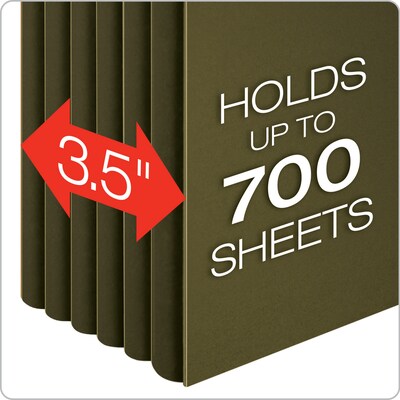 Pendaflex SureHook Premium Reinforced Hanging File Folder, 5-Tab, Letter, Green, 4/Pack (09217)