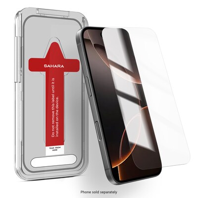 SaharaCase ZeroDamage Tempered Glass Screen Protector for Apple iPhone 16 Pro Max, Clear (ZD00157)