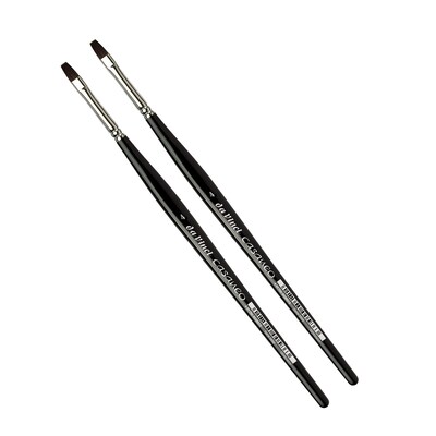da Vinci CASANEO Mixed Media Synthetic Bristle, Flat Brush, 2/Pack (DVXVA58984-2)
