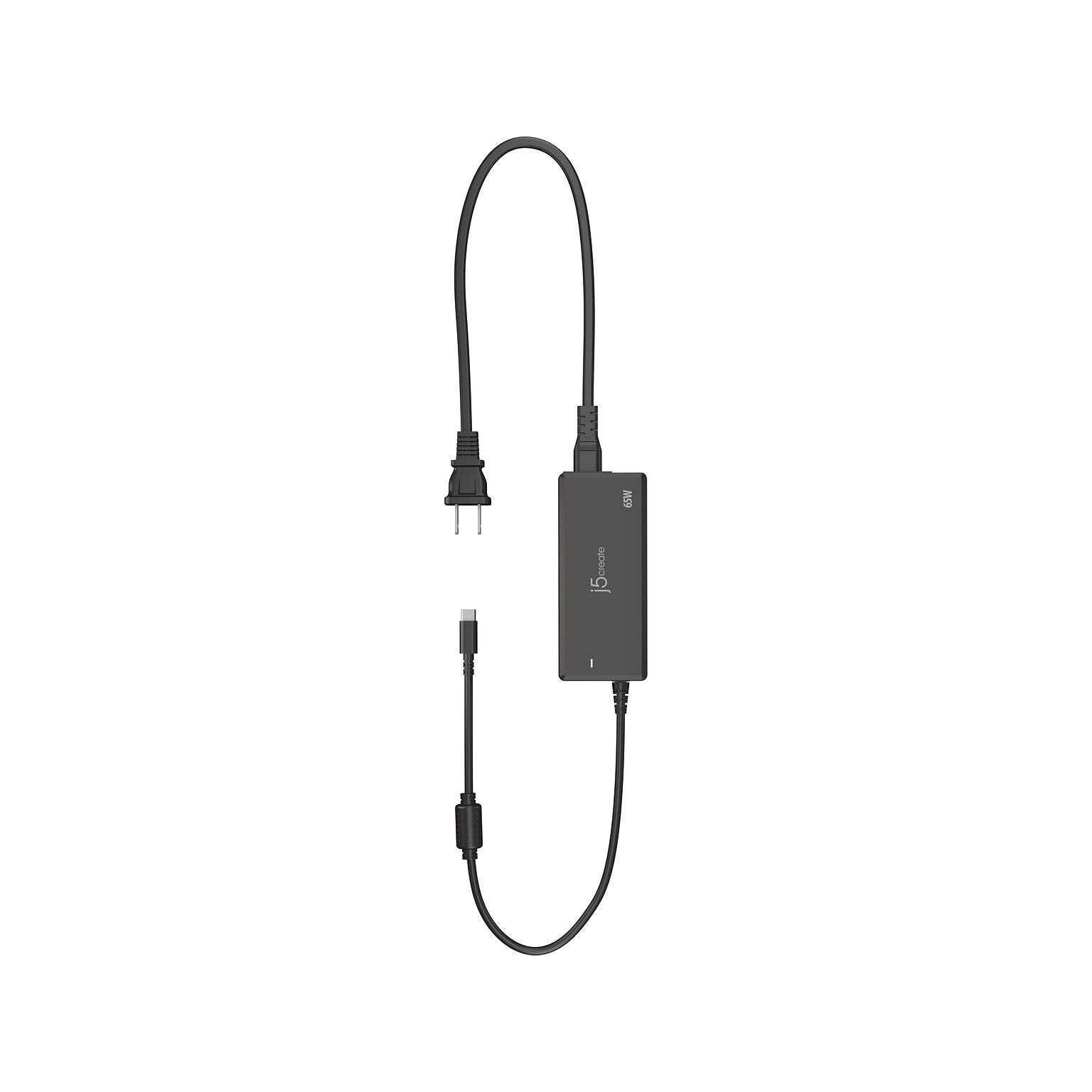 j5create 65W USB Type-C Charger, Black (JUP1265)