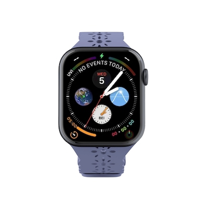 LAX Lace Silicone Band for Apple Watch, Gray Blue