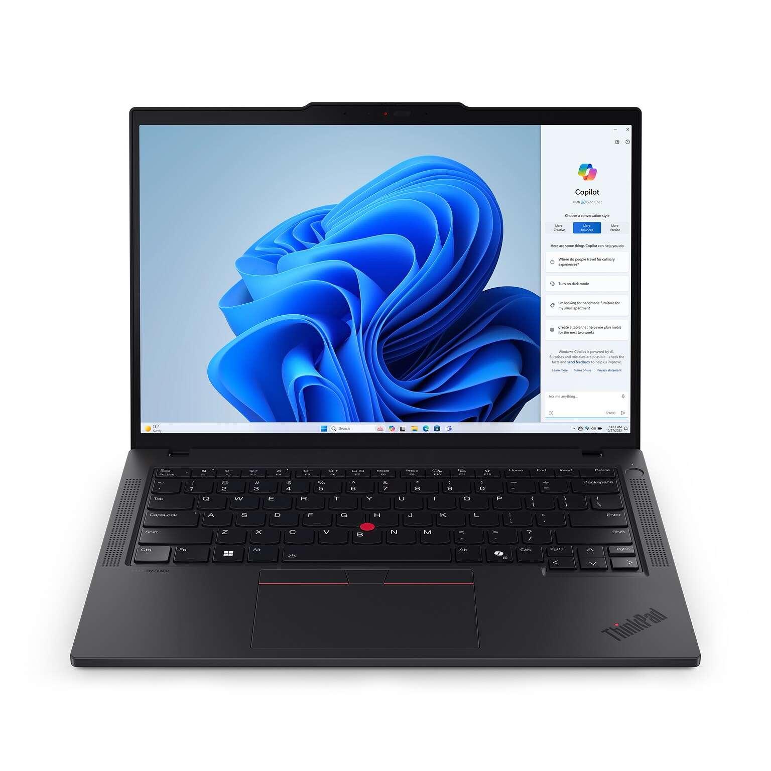 Lenovo ThinkPad T14 G5 14 AI Laptop, Intel Core Ultra 5 125U, 16GB RAM, 512GB SSD, Windows 11 Pro (21MLS18Y00)