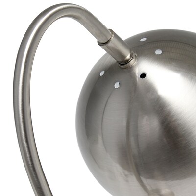Lalia Home Mid Century Curved Table Lamp with Dome Shade, Brushed Nickel (LHT-5031-BN)