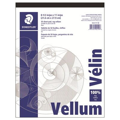 Staedtler Tracing Paper, 8.5 x 11, White, 50/Pack (946 811P)