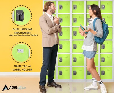 AdirOffice 72'' 6-Tier Green Storage Locker (629-206-GRN)