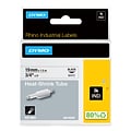 DYMO Rhino Industrial 18057 Heat-Shrink Tube Label Maker Tape, 3/4 x 5, Black on White (18057)