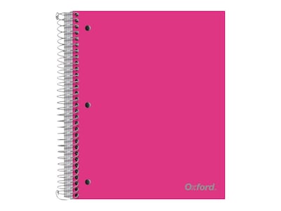 Oxford 5-Subject Subject Plastic Notebooks, 9 x 11, College Ruled, 200 Sheets, Each (10588)