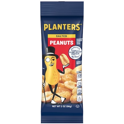 Planters Roasted Salted Peanuts, 2 oz., 144 Bags/Pack (GEN00360)