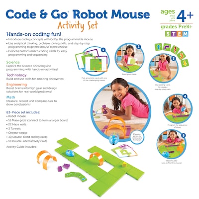 Learning Resources Learning Essentials STEM Robot Mouse Coding Activity Set (LER2831)