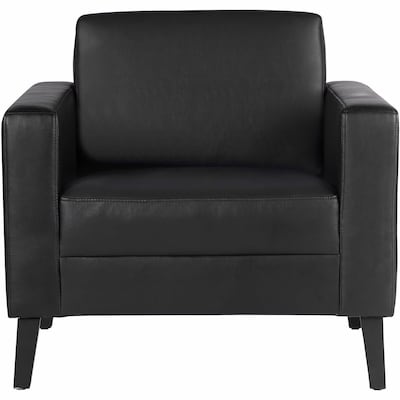 Lorell Soft-Seating Club Chair with Power Charging, Black (LLR86952)