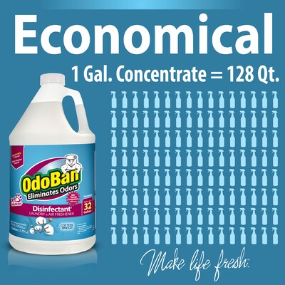 OdoBan Air Freshener & Deodorizer, Cotton Breeze Scent, 1 Gallon (911801-G4)