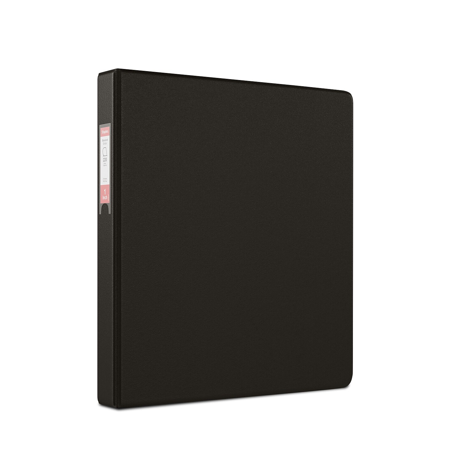 Staples® Standard 1" 3 Ring Non View Binder with DRings, Black (26410