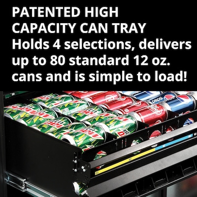 Selectivend 29-Selection Combo Vending Machine with Card Reader, Black (14118)