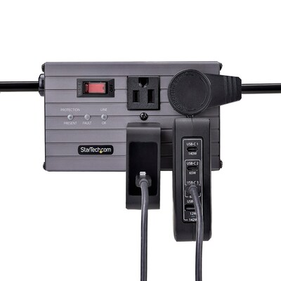 StarTech GaN USB-A/USB-C Wall Charger for Multiple Brands, 140W, Black (3114GCU-WALL-CHARGER)