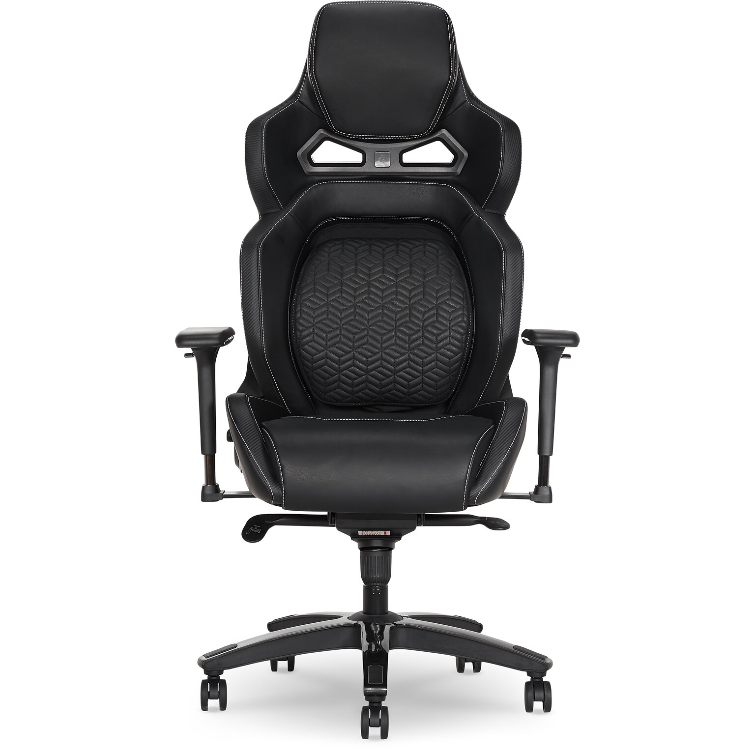 Sharper Image SGX300 Polyurethane Ergonomic Gaming Chair, Black (52914-BLKWHT)