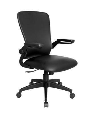 Boss Office Products Ergonomic Vinyl Swivel Task Chair, Black (B6366AM-BK)