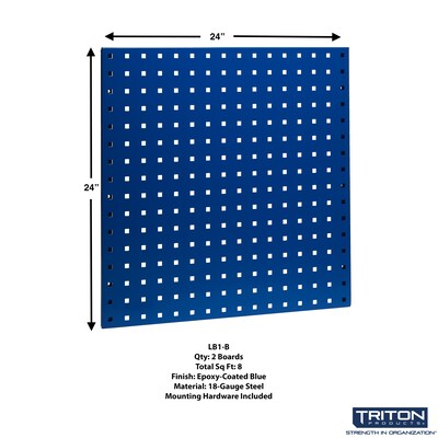 Triton Products LocBoard Pegboards with 46 pc. LocHook Assortment (LB1-BKit)