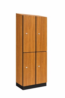 Alpine Industries 72 2-Tier 2-Column Storage Locker, Oak (701-O-2-SPO-WTD)