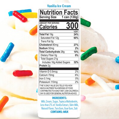ColdSnap Premium Vanilla Ice Cream Mix, Single Serve Pods, 12 Pods/Pack, COLDSNAP MACHINE REQUIRED (600038)