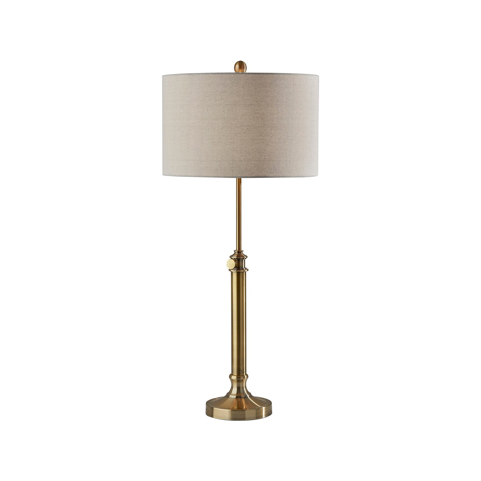 Simplee Adesso Barton Incandescent Table Lamp, Antique Brass/Oatmeal (SL1165-21)