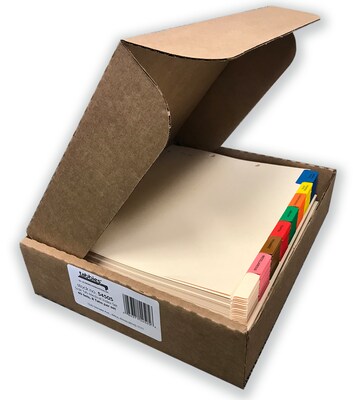 Tabbies Patitent Pre-Printed Cardstock Dividers, 8, Ivory, 40/Set (TAB54505)