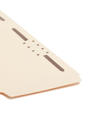 Smead SuperTab® Heavy Duty Manila Fastener Folder, Reinforced 1/3-Cut Tab, Guide Height, Letter Size, 50 per Box (14545)
