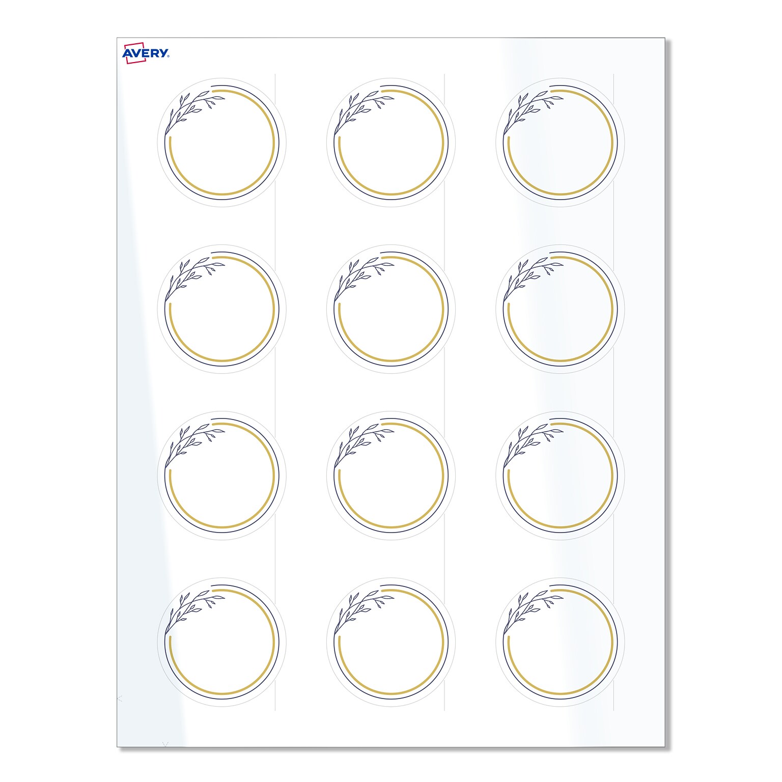 Avery Laser/Inkjet Circle Multipurpose Labels, 2 Dia., White, 120/Pack (S00-D2Z)