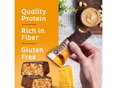 Quest Gluten Free Chocolate Peanut Butter Hero Protein Bar, 1.9 oz., 12 Bars/Box (104952)