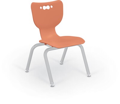 MooreCo 12 Hierarchy Student Chair with 4 Legs, Cayenne/Platinum Base (703673563079)