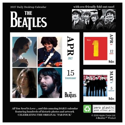 2027 TF Publishing The Beatles 5.25" x 5.25" Daily Day-to-Day Calendar, Multicolored (27-3052)