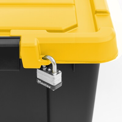 Iris Stor-It-All 78.5 Quart Storage Container with Lid, Plastic, Black, 2/Pack (540016)