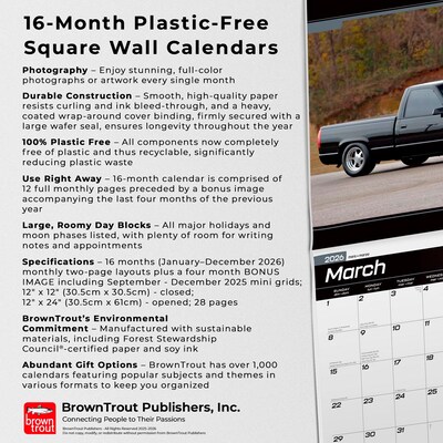 2026 BrownTrout Chevy Super Sport 12" x 12" Monthly Wall Calendar (9798330707638)