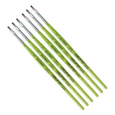da Vinci FIT Synthetics Acrylic & Tempera Student Flat Brush, 6 /Pack (DVXVA3742-6)