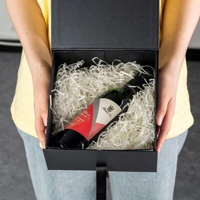 JAM Paper Collapsible Gift Boxes, Black (LA-8X8-BX-BK)