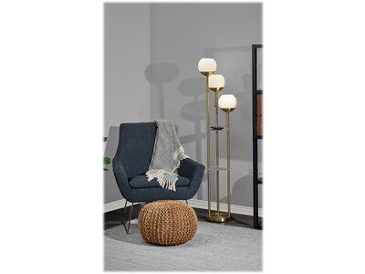 Adesso Bianca 63" Antique Brass Floor Lamp with 3 Globe Shades (4023-21)
