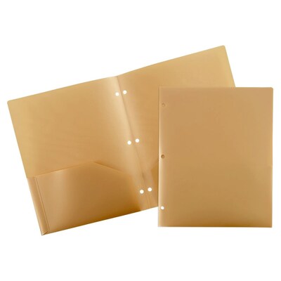 JAM Paper Smooth 3-Hole Punched 2 Pocket Plastic Folder, Assorted Colors, 6/Pack (383HHPPassrt)
