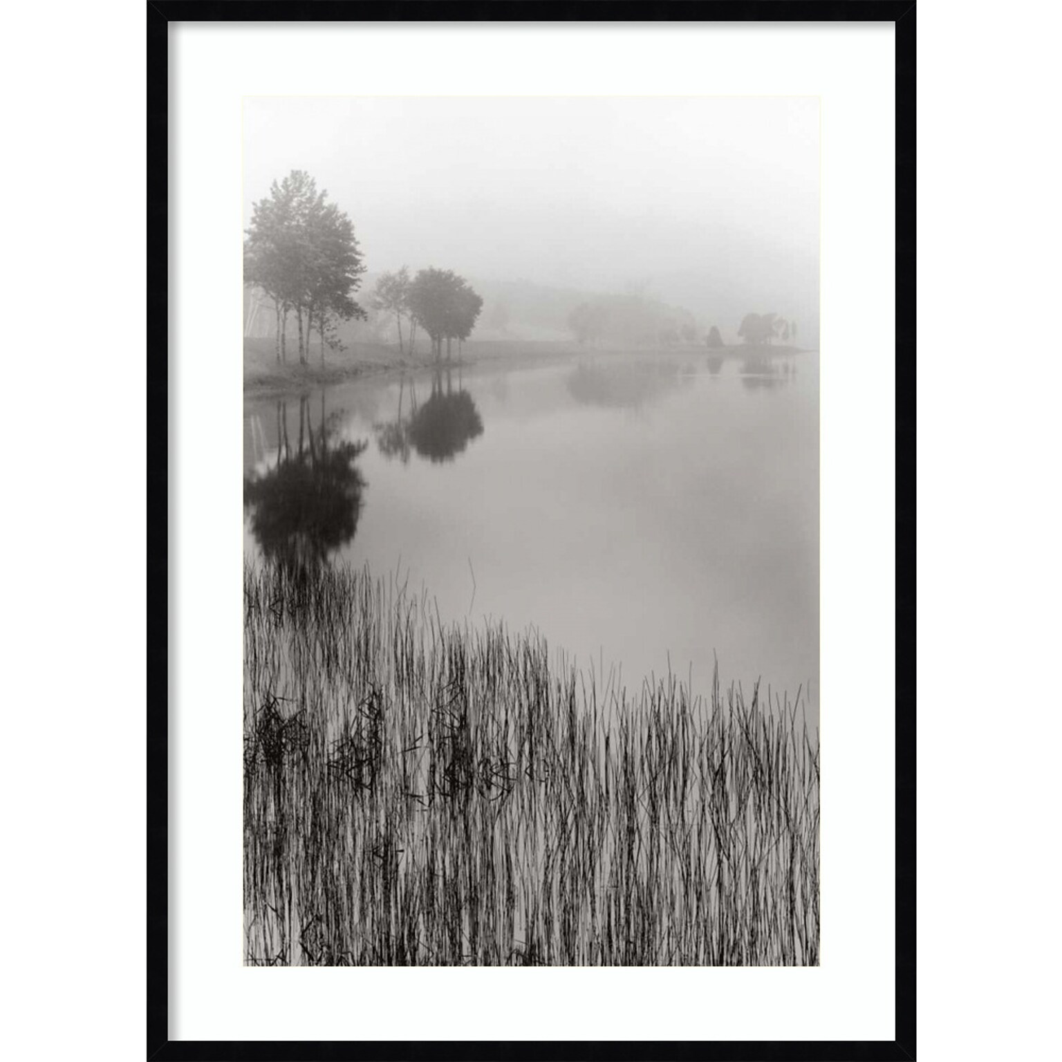 Amanti Art Lakeside Mist by Monte Nagler Wood Framed Wall Art Print, 30 x 41 (A42675533715)